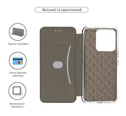 Чехол-книжка для TECNO Spark Go 2022 (KG5), G-Case, черный, кожаный чехол-книга из экокожи (PU) и TPU, с магнитом, с подставкой и вместительным кардхолдером, противоударный, защита всего корпуса, ArmorStandart (ARM72416) - мініатюра 3