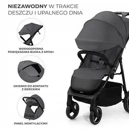 Прогулянкова коляска Kinderkraft Trig 3 Grey - мініатюра 3