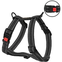 Шлея для собак Barksi Cotton Н-подібна S 20-30х36-60х1.6 см графіт - мініатюра 3