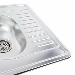 Кухонна мийка з нержавіючої сталі Platinum декор 7850D (0,8/180 мм), R, Decor - мініатюра 3