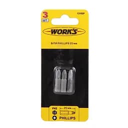 Набор битов Work's PH2x25 мм 3 шт. (27477)