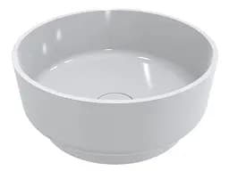 Умивальник Miraggio MARTA 420 (0000695) Miramarble, Глянцевий, Накладний, Білий