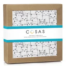 Пелюшка багаторазова Cosas непромокаюча Cats White 70х120 см, біла