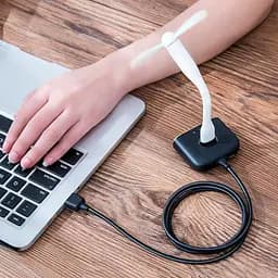 USB-хаб Baseus Square Round Box 4-Port USB-A Black 1м (CAHUB-AY01) [77938] - мініатюра 13