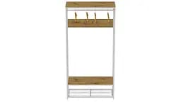 Вішалка модульна підлогова Ferrum-decor Треліс 15 180x90x38 білий ДСП Дуб Артізан 16мм (FRD-104369) - мініатюра 4