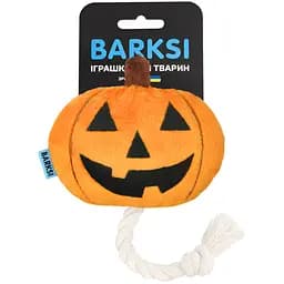  Игрушка для собак Barksi Тыква со шнурком с пищалкой