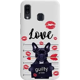 Чохол-накладка Toto Pure TPU 2 mm Print Case Samsung Galaxy A20/A30 #39 Dog Kiss White