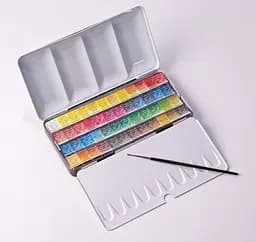 Набор акварельных красок Sennelier L'Aquarelle, 48 цветов, металл + 1 кисточка