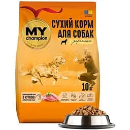 Сухий корм для собак MY champion з куркою 10 кг