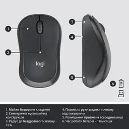 Комплект Logitech MK295 Silent UA Graphite (920-009800) - мініатюра 7