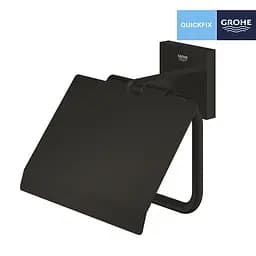 Тримач туалетного паперу Grohe QuickFix Start Cube 411022430 Чорний матовий - мініатюра 3