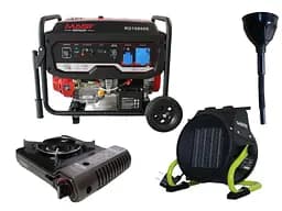 Бензиновий генератор MAST GROUP + газова плитка Orcamp CK-505 + електричний обігрівач Gardyer HE2000 та лійка (KRD10800E)