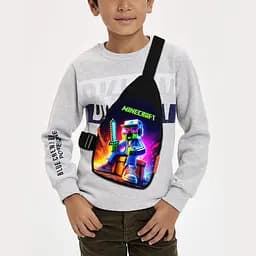 Сумка через плечо детская Minecraft Крипер с мечем 29х17 см сумка слинг для мальчика (02103)