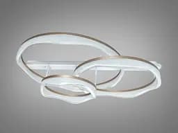 Стельова LED люстра Diasha MX86672/400+800+600CG шампань 170W 3 кільця з пультом - мініатюра 3