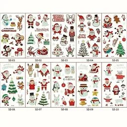 Набір дитячих тимчасових тату «Різдво» kids-tatto-set10-christmass