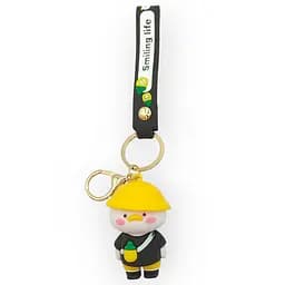 Брелок силіконовий з хлястиком Качка Лалафанфан 612