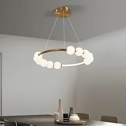 Люстра Nordic Pearl с плафонами-жемчужинами на 3 режима Line F | Ст. SG33