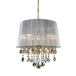 Люстра абажурна Levistella 7205005GD-5GD SILVER