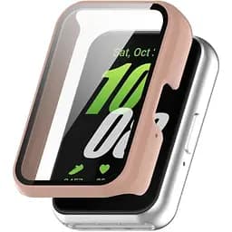 Чохол-накладка DK для Samsung Galaxy Fit3 (R390) Пластик Gloss Glass Full Cover (pink) - мініатюра 3