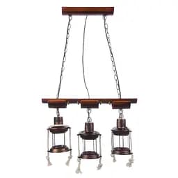 Люстра подвесная Brille кантри E27 60W BR (BKL-814S/3)