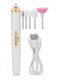 Портативний фрейзер для манікюру та педикюру Flawless Nail Polisher М2 акумуляторна 5 насадок 