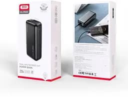 Портативний зовнішній акумулятор XO PR200 30000 mAh 22W з чорним дисплеєм - мініатюра 3