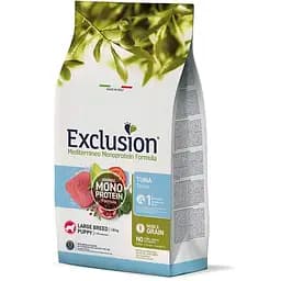 Сухий корм для цуценят великих порід Exclusion Noble Grain Puppy Tuna Large Breed, з тунцем, 12 кг