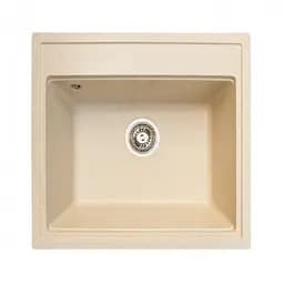 Кухонная мойка из искусственного камня прямоугольная WiZ №18 490х510 мм (Бежевая)