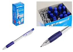 Ручка пластиковая шариковая на кнопке A+BALL PEN, 1.0 мм, синяя, 24 шт.