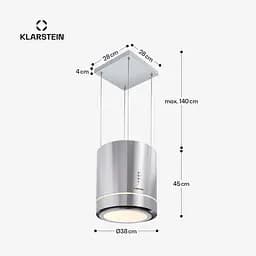 Острівна витяжка Klarstein Tron Ambience 540 м3/год (10032579) - мініатюра 2