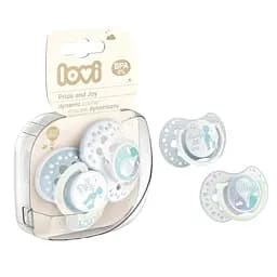 Пустышка силиконовая Lovi Praud&Joy, симметрическая, 6-18 мес., 2 шт. (22/846boy)