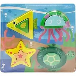 Детский деревянный пазл-вкладыш Bambi 3D Морские Животные C15057-5