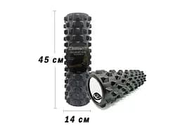 Ролик массажный Grid Roller PRO 45 см Черный EasyFit fit0024975