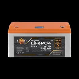 Акумулятор LP LiFePO4 25,6V - 100 Ah (2560Wh) (BMS 80A/80А) пластик LCD Smart BT - мініатюра 3