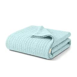 Плед-покривало Cosas Knitted Braid Mint косичка 75х95 см (Blanket_04Mint_KnittedBraid_75x95)