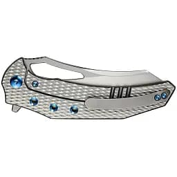 Ніж Weknife Epaulette M390 Diamond Patterned Ti - мініатюра 4