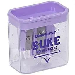 Точилка двойная Bambi DAIMARSE DMS-109 (Violet) фиолетовая, 4,8х5х3 см