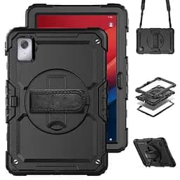 Чехол Rugged 3 Layers бронированный противоударный с защитой Lenovo Tab M11 TB330/Xiaoxin Pad 2024 TB331 Черный