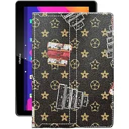 Чехол StatusCASE из экокожи для планшета Prestigio Muze 3231 4G Луи-Витон-коричневый