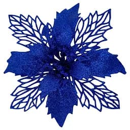 Ялинкова іграшка MIS LT Квітка Різдвяник 17х17х4 см синій