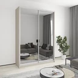 Шкаф-купе двухдверный MebelStar Комбо AL 2 Зеркала 170x45x240 см Кашемир (MBS-4166)