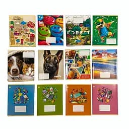 Зошит для школи 12 аркушів коса лінія Тетрада Люкс 20 шт.