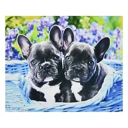 Алмазна мозаїка Strateg Двоє малят 30х40 см