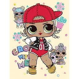 Алмазна мозаїка "L.O.L. Surprise! SWAG" Ідейка AML1196, 15x20 см