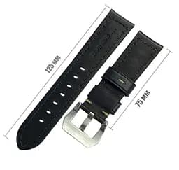Шкіряний ремінець Primolux F001 Steel buckle для годинника Samsung Galaxy Watch 3 45 мм (SM-R840) Black - мініатюра 3