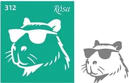 Трафарет многоразовый самоклеящийся №312 9×10см серия Животные Rosa TALENT