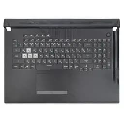 Верхня кришка для Asus ROG Strix G731GW G731GV, (Чорний, топкейс+клавіатура, 16pin підсвічування, Оригінал)