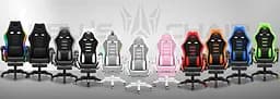 Комп'ютерне крісло Hell's HC-1039 LED RGB Grey-White (тканина) - мініатюра 6