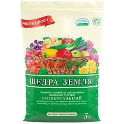 Ґрунтосуміш Щедра земля універсальна 5 л (13123)