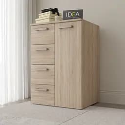 Комод на 4 шухляди з дверима Idea ТКБ-363 Дуб сонома